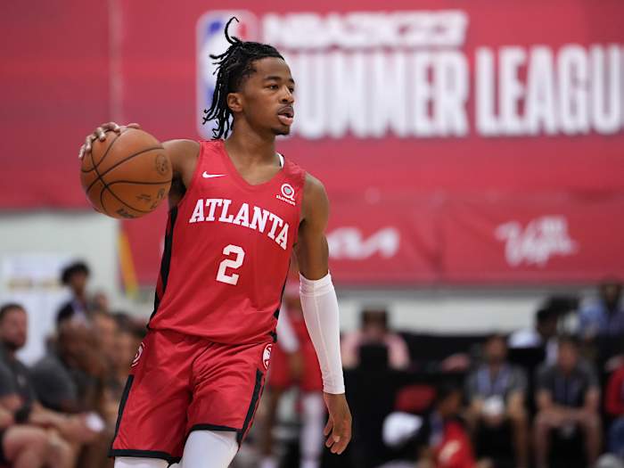 Atlanta Hawks guard Sharife Cooper during NBA Summer League.